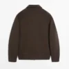 Veste contrastée en coton et cuir Veste contrastée en coton et cuir