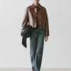 Veste courte en cuir nappa Veste courte en cuir nappa
