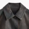 Veste courte en cuir nappa Veste courte en cuir nappa