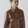 Veste courte en cuir nappa Veste courte en cuir nappa