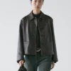 Veste courte en cuir nappa Veste courte en cuir nappa