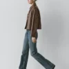 Veste courte en cuir nappa Veste courte en cuir nappa