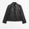 Veste courte en cuir nappa Veste courte en cuir nappa