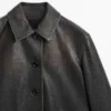 Veste courte en cuir nappa Veste courte en cuir nappa