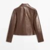 Veste courte en cuir nappa Veste courte en cuir nappa