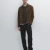 Veste courte en cuir suédé Veste courte en cuir suédé