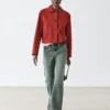 Veste courte en cuir suédé Veste courte en cuir suédé