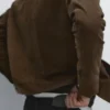 Veste courte en cuir suédé Veste courte en cuir suédé