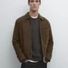 Veste courte en cuir suédé Veste courte en cuir suédé