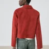 Veste courte en cuir suédé Veste courte en cuir suédé