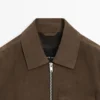 Veste courte en cuir suédé Veste courte en cuir suédé