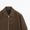 Veste courte en cuir suédé Veste courte en cuir suédé