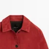 Veste courte en cuir suédé Veste courte en cuir suédé