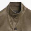 Veste en cuir de chèvre à effet vieilli Veste en cuir de chèvre à effet vieilli