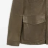 Veste en cuir de chèvre à effet vieilli Veste en cuir de chèvre à effet vieilli