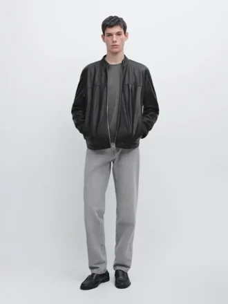 Veste en cuir de mouton nappa