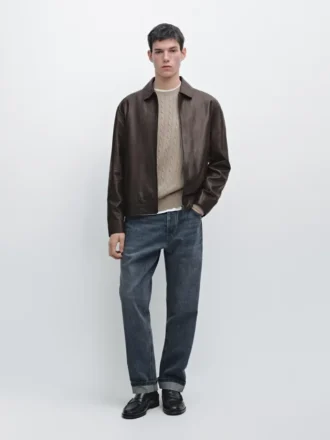 Veste en cuir de mouton nappa