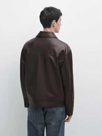 Veste en cuir de mouton nappa