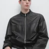 Veste en cuir de mouton nappa Veste en cuir de mouton nappa