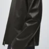 Veste en cuir à effet vieilli Veste en cuir à effet vieilli