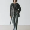 Veste en cuir nappa avec ceinture Veste en cuir nappa avec ceinture
