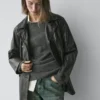 Veste en cuir nappa avec ceinture Veste en cuir nappa avec ceinture