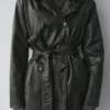 Veste en cuir nappa avec ceinture Veste en cuir nappa avec ceinture