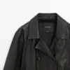 Veste en cuir nappa avec ceinture Veste en cuir nappa avec ceinture