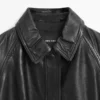 Veste en cuir nappa avec ceinture Veste en cuir nappa avec ceinture