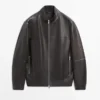 Veste en cuir nappa effet vieilli Veste en cuir nappa effet vieilli