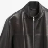 Veste en cuir nappa effet vieilli Veste en cuir nappa effet vieilli