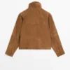 Veste en cuir suédé avec boutons Veste en cuir suédé avec boutons