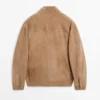 Veste en cuir suédé avec détails de poches Veste en cuir suédé avec détails de poches