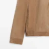 Veste en cuir suédé avec détails de poches Veste en cuir suédé avec détails de poches