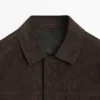 Veste en cuir suédé avec poches Veste en cuir suédé avec poches