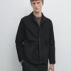 Veste en cuir suédé avec poches Veste en cuir suédé avec poches