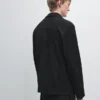 Veste en cuir suédé avec poches Veste en cuir suédé avec poches