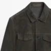 Veste en cuir suédé avec poches Veste en cuir suédé avec poches