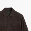 Veste en cuir suédé avec poches Veste en cuir suédé avec poches