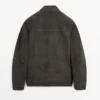 Veste en cuir suédé avec poches Veste en cuir suédé avec poches