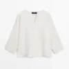Veste en lin avec boutons