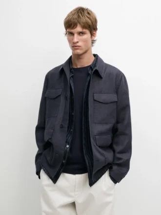 Veste légère en lin avec poches
