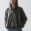 Veste oversize en cuir nappa Veste oversize en cuir nappa