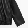 Veste oversize en cuir nappa Veste oversize en cuir nappa