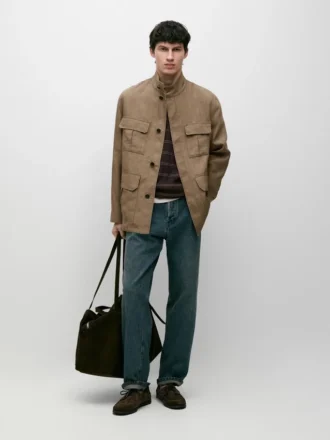 Veste safari 100 % lin
