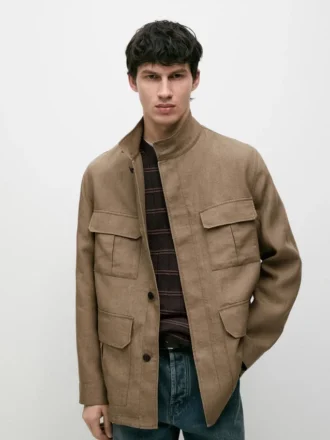 Veste safari 100 % lin